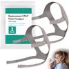 IMPRESA 2-Pack Replacement Head Gear for Nasal Pillow Mask - Compatible with ResMed AirFit F20 - Large Gray Modern Solid - CPAP Head Gear with Elastic Fabric & Foam Comfort - CPAP Equipment view 1