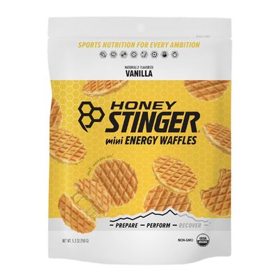 Honey Stinger Organic Mini Vanilla Waffles, Energy Stroopwafel for Exercise, Endurance and Performance, Sports Nutrition for Home & Gym, Pre and Post Workout, 1 Bag, 5.3 Ounce