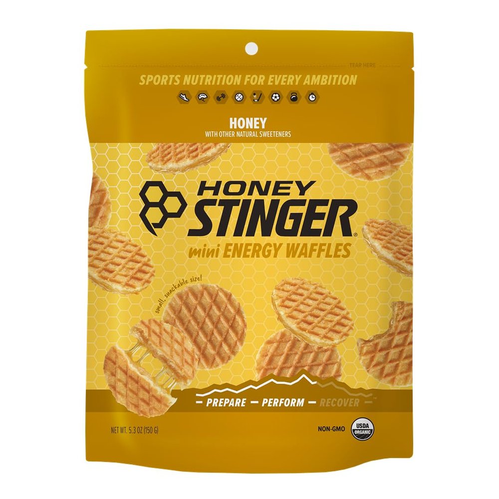 Honey Stinger Organic Mini Honey Waffles | Energy Stroopwafel for Exercise; Endurance and Performance | Sports Nutrition for Home & Gym; Pre and Post Workout | 1 Bag; 5.3 Ounce