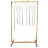 Set of 8 Fibonacci Tuned Healing Chimes with Framed Wood Stand - Includes 8 Chimes, Stand, & Mallet/Clean Tones/Great for Spiritual & Sound Healing view 1
