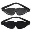 3 Colors Elastic Back Belt Pu Leather Fur Lined Eye Sleep Mask Blindfold (Black) view 1