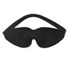 3 Colors Elastic Back Belt Pu Leather Fur Lined Eye Sleep Mask Blindfold (Black) view 4
