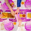Peacock Accessories - Eid Mubarak Napkins (20pk) - Purple & Gold view 2