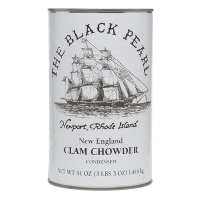 The Black Pearl Clam Chowder New England Famous Condensed Soup, 51 oz (6)