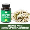 Peak Performance Ultra Pure Quercetin Phytosome Vegan Capsules - Rich Sophora Japonica Extract for Max Absorption Now. Quercetin 250mg Supplement Capsules. Made in USA view 3