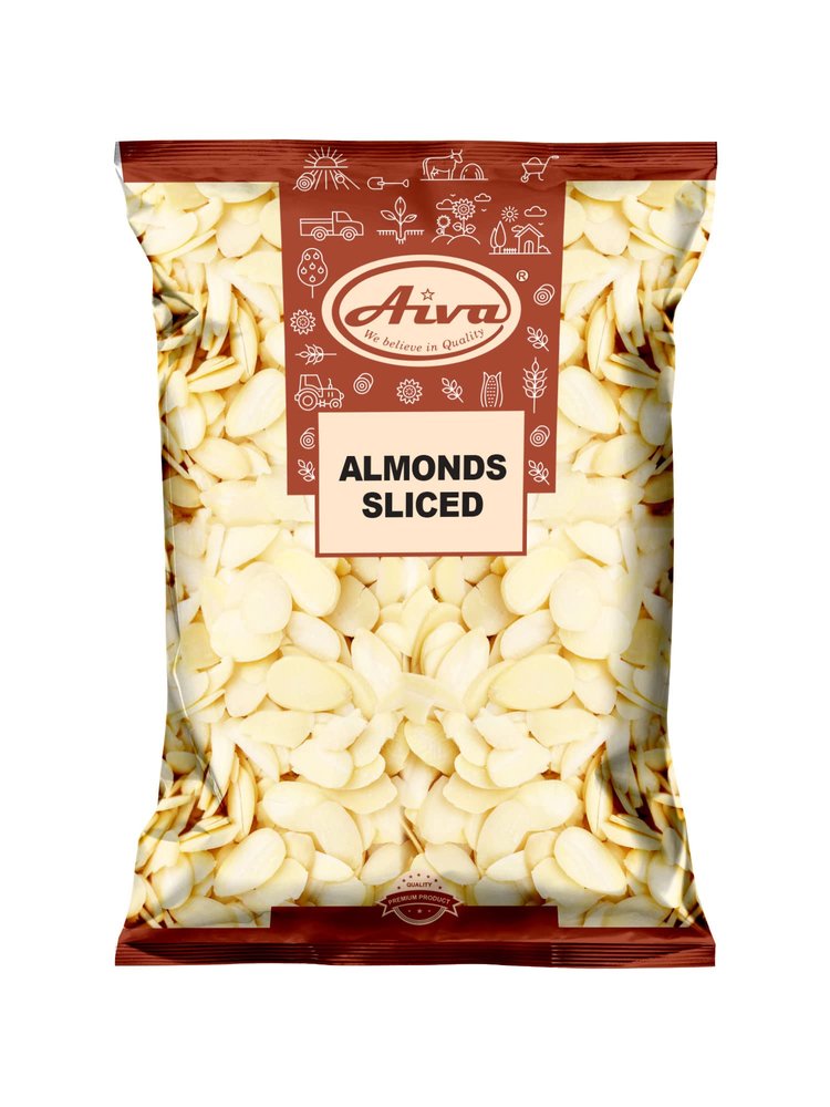 Aiva Blanched Almonds Sliced (5 LB Bulk Bag) Premium Sliced Almonds for Baking, Cooking, and Toppings