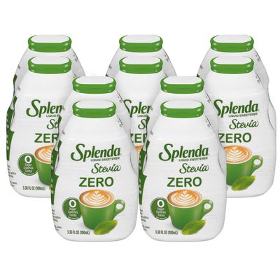 SPLENDA LIQUID STEVIA Zero Calorie Sweetener drops, 3.38 Ounce Bottle (Pack of 10)