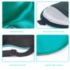Real Silk Heated Eye Mask, Reusable USB Electric Soft Sleeping Mask with Temperature and Time Control, Comfortable Heating Steam Blindfold for Eyes Relax - Peacock Blue view 2