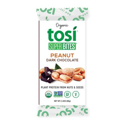 Tosi, Superbites Peanut Dark Chocolate Organic, 2.4 Ounce