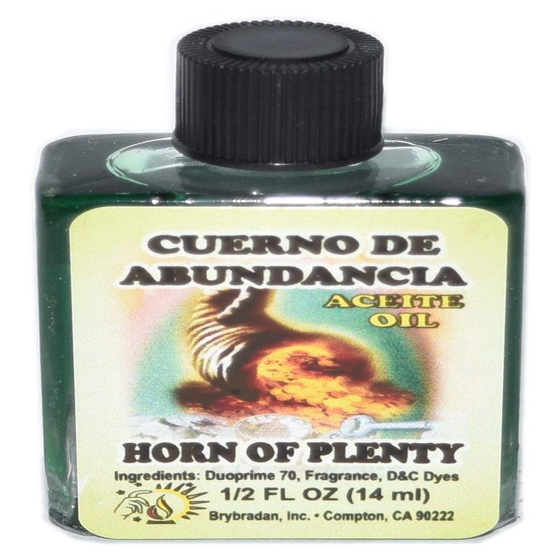 12 Pieces BRYBRADAN Horn of Plenty Spiritual Oil CUERNO DE ABUNDANCIA ACEITE ESPIRITUAL -1/2 FL OZ 14.7ML