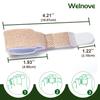 Welnove 6Pcs Hammer Toe Straightener, Hammer Toe Splints, Toe Wraps Cushioned Bandages for Correcting Hammer Toes, Broken, Bent, Curled, Crooked & Overlapping Toes (Beige) view 2