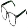 Premium Acetate Square Reading Glasses - Stripe Clear Lens Readers - Unisex Optical Frame Eyeglasses (Black, 1.25) view 2