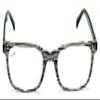 Premium Acetate Square Reading Glasses - Stripe Clear Lens Readers - Unisex Optical Frame Eyeglasses (Black, 1.25) view 3
