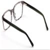 Premium Acetate Square Reading Glasses - Stripe Clear Lens Readers - Unisex Optical Frame Eyeglasses (Black, 1.25) view 4
