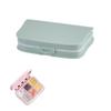 AKOAK 1 Pack Travel Pill Box, 6-Grid Mini Medication Management Box, Daily Portable Medication Vitamin Fish Container (Green) view 1