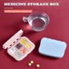 AKOAK 1 Pack Travel Pill Box, 6-Grid Mini Medication Management Box, Daily Portable Medication Vitamin Fish Container (Green) view 2