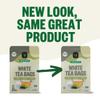 FGO Organic White Tea, 100 Count, Eco-Conscious Tea Bags, Resealable Bag, Packaging May Vary(Pack of 1) view 3