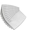 3 PM 2.5 Activated Carbon Filter Insert, 5 Layers Protective, Silver, 17.5cm x 9.5cm, 10 PCS view 1