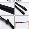 12 Pieces Adjustable Ear Straps Anti Slip Ear Loop Extension Hook Straps Mask Holder Extender for Nurse Dust Workers Food Workers to Relieve, Black view 3