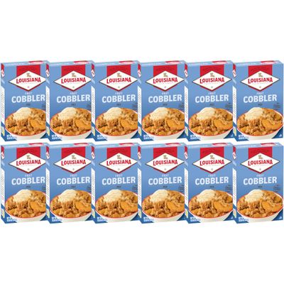 Louisiana Fish Fry Cobbler Mix 10.58 oz. (Pack of 12) - Easy Homemade Dessert in Minutes - Just Add Your Favorite Fruit - Perfect for Apple, Peach, Berry Cobbler and More - Top it Off with Ice Cream