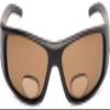 The Cleveland Polarized Bifocal Sun Reader Reading Glasses, Plastic Sport and Wrap-Around Sunglasses for Men and Women + 2.00 Black with Amber view 2