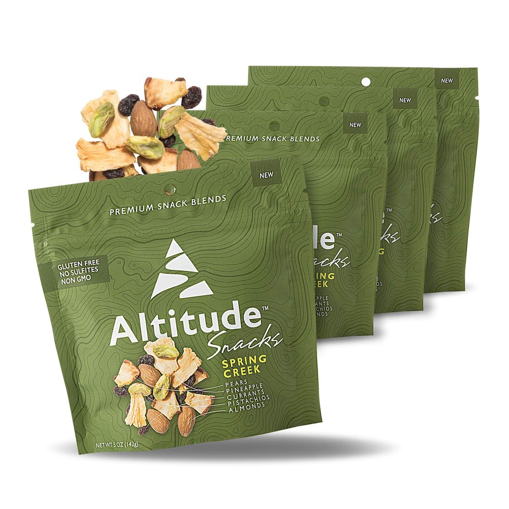 Altitude Snacks Spring Creek Trail Mix: No Added Sugars, Dried Fruit and Mixed Nuts - Healthy snack for work, school, gym workout, and recreation. No Added Sugars, No Preservatives, Vegan, Gluten Free Non-GMO.
