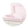 Titan Casket Andover Series Steel Funeral Casket for Humans (White and Pink) Handcrafted Steel Casket With White Finish And Pink Crepe Interior view 3