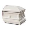 Titan Casket Andover Series Steel Funeral Casket for Humans (White and Pink) Handcrafted Steel Casket With White Finish And Pink Crepe Interior view 4