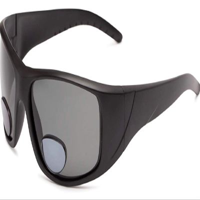 Incredible Bargains The Cleveland Polarized Bifocal Sun Reader Reading Glasses, Plastic Sport and Wrap-Around Sunglasses for Men and Women + 2.00 Black With Smoke
