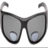 Incredible Bargains The Cleveland Polarized Bifocal Sun Reader Reading Glasses, Plastic Sport and Wrap-Around Sunglasses for Men and Women + 2.00 Black With Smoke view 2