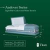Titan Casket Andover Series Steel Funeral Casket for Humans (Light Blue) Handcrafted Steel Casket with Light Blue Finish with Light Blue Crepe Interior view 3