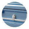 Titan Casket Andover Series Steel Funeral Casket for Humans (Light Blue) Handcrafted Steel Casket with Light Blue Finish with Light Blue Crepe Interior view 4