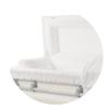 Titan Casket Andover Series Steel Funeral Casket for Humans (White and Gray) Handcrafted Steel Casket with White and Gray Finish with White Crepe Interior view 4
