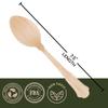 100% Compostable Disposable Spoons 600 Pcs - Eco-Friendly Birch Wood Spoons - 7.5" Biodegradable Heavy Duty Spoon Set - Wooden Silverware Cutlery Utensils for Wedding, Birthday Party & All Occasions view 2