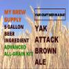 Yak Attack Brown Ale Advanced Home Brew 5 Gallon All Grain Beer Ingredient Recipe Kit By My Brew Supply view 1