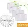 50 Pieces Replacement Filters PM - 2.5 5 Layer Activated Carbon Filter Gasket view 1