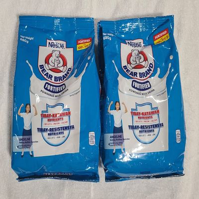 2 x 680 grams Bear Brand Fortified Powdered Milk Drink w/Iron, Zinc & Vitamin C (2 x 680 grams)