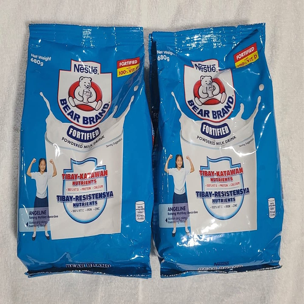 2 x 680 grams Bear Brand Fortified Powdered Milk Drink w/Iron, Zinc & Vitamin C (2 x 680 grams)