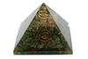 7 Chakra Green Aventurine Orgone Pyramid EMF Protection Quartz Crystal Point Energy Generator Crystal Healing Orgonite Pyramid Reiki Chakra Cleansing Meditation, Yoga Size: 2.5-3 Inch view 1