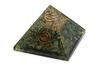 7 Chakra Green Aventurine Orgone Pyramid EMF Protection Quartz Crystal Point Energy Generator Crystal Healing Orgonite Pyramid Reiki Chakra Cleansing Meditation, Yoga Size: 2.5-3 Inch view 3