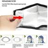 50 Pack Premium PM 2.5 Activated Carbon Filter Insert, 5 Layers Protective Face Masks Filter Replaceable Anti Haze Filter for Mask view 4