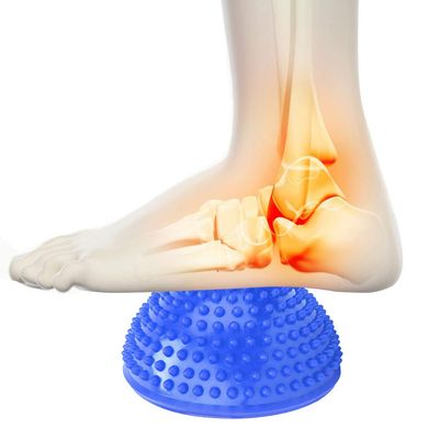 Exercise Balance Training Foot Massage Balls Stress Relief Yoga Massage Ball Semicircle for Relax Nervous Yoga Skills Physical Training Massage Ball(Blue)