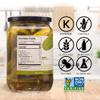 Pickerfresh Kosher Dill Wholes | Large Whole Pickles | Simple Ingredients | Non-GMO, No Artificial Color & No Preservatives | 24 oz (6 Pack) view 2