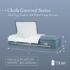 Titan Casket  Oversized Slate Gray Cloth Covered Casket with White Crepe Interior | Handcrafted Large Funeral Casket for Dignified Burial Services view 2