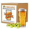 My Brew Supply Blueberry Cream Ale Extract Kit | Golden Light & Pale Dry Malt Extract | Corn Sugar | Natural Blueberry Flavoring | Willamette Pellet Hops | American Ale Yeast | 5G Yield view 1