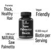 Saw Palmetto + Biotin Advanced 2-in-1 Combo for Hair Growth. Vegan Capsules Supplement with Natural Saw Palmetto Extract + 10000mcg Biotin. Hair Loss and Regrowth Pills for Men and Women. DHT Blocker view 2
