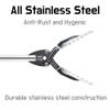 FTH All Stainless Steel Grabber Reacher Pickup Tool Heavy Duty Trash Picker Log BBQ Fireplace pits Snake Tongs view 4
