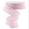 1.5"X10yd Raised White Swiss Dots On Pink Royal Wired Ribbon view 1
