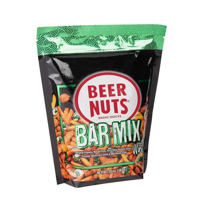 BEER NUTS Bar Mix w/Wasabi - Pretzels, Cheese Stix, Sesame Stix, Insane Grain & Wasabi Peas - 20oz Resealable Bag (Pack of 1)