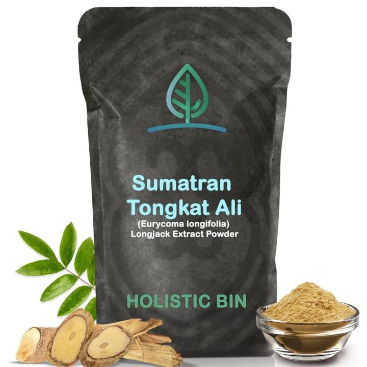 Holistic Bin Tongkat Ali Extract Powder  Premium Longjack Harvested from Sumatran Forests  Herbal  No Fillers or Preservatives  50 Grams